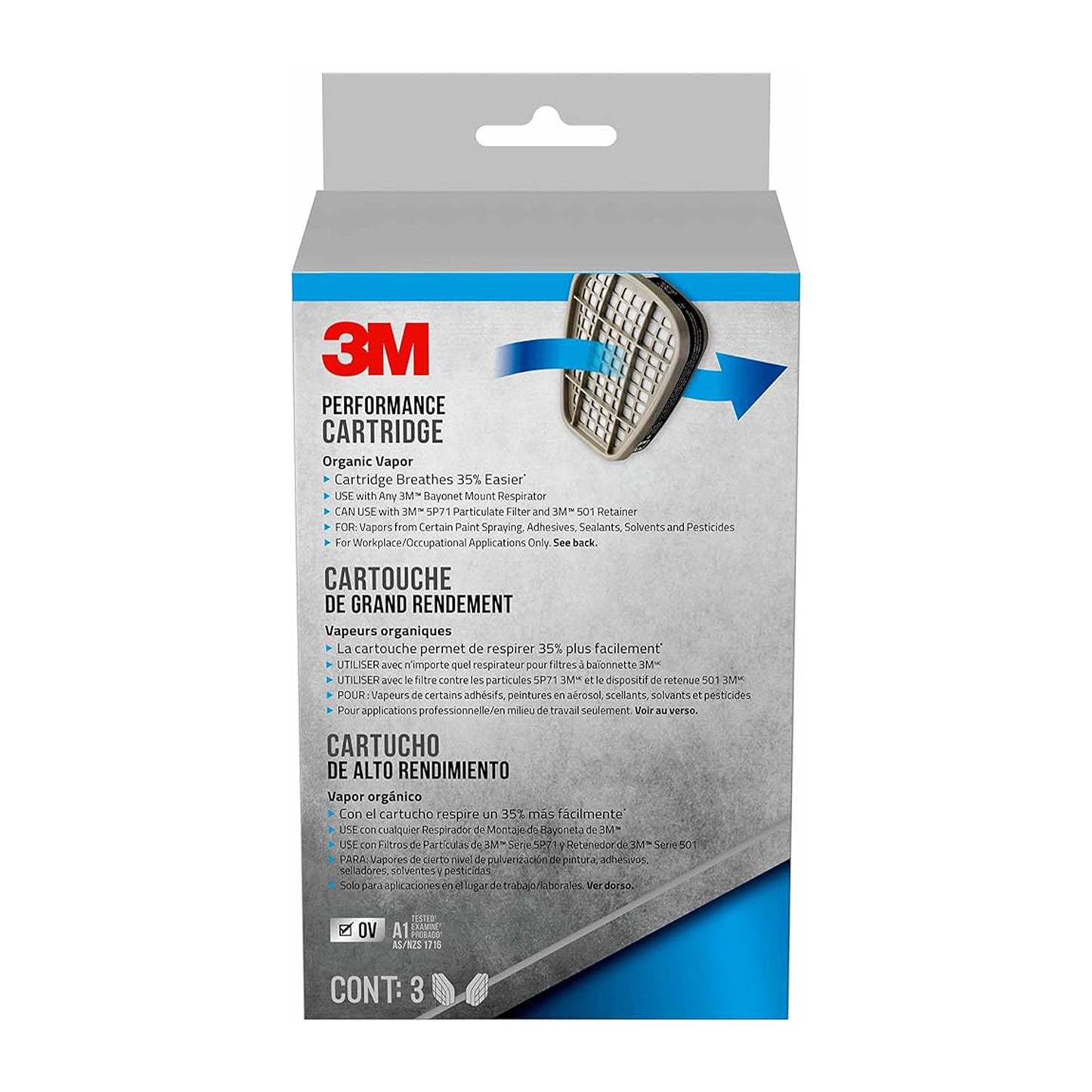 3M respirator cartridge box