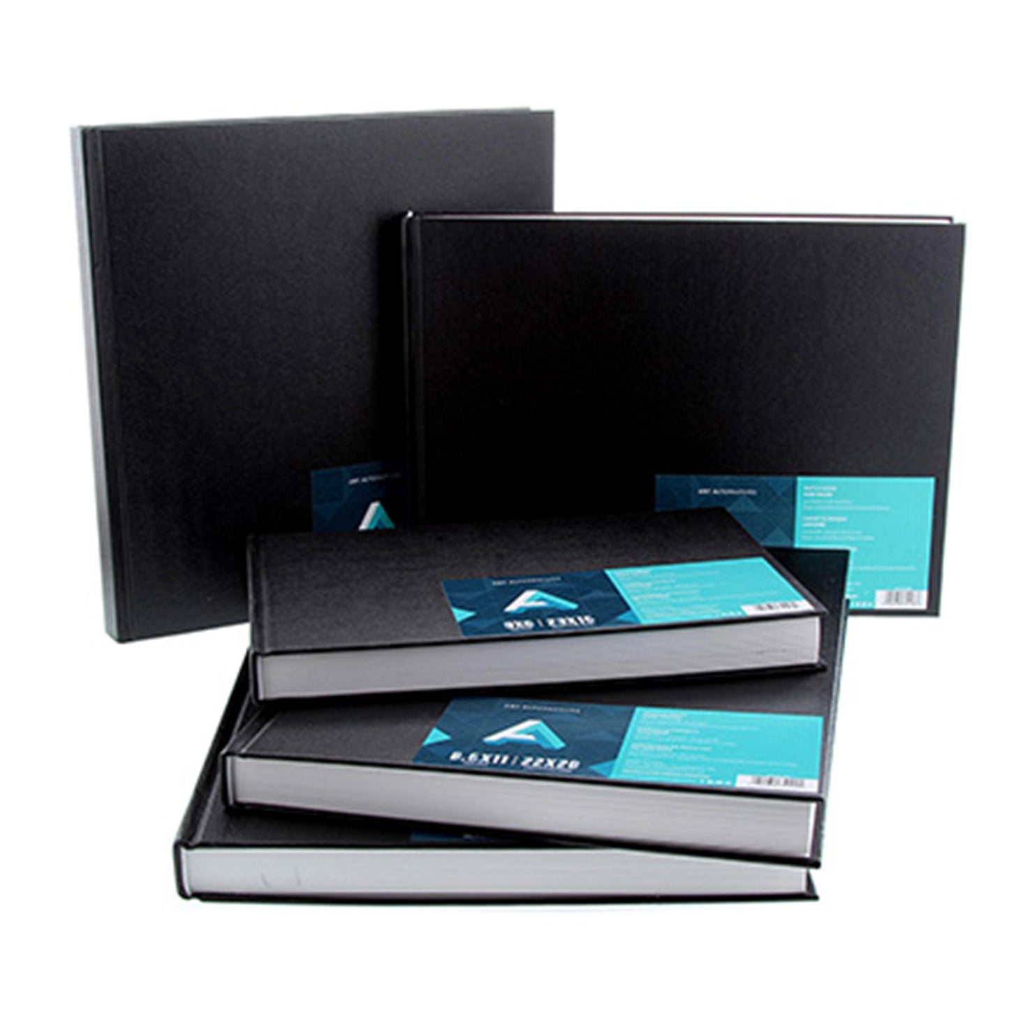 Art alternatives black, hard cover sketchbooks.