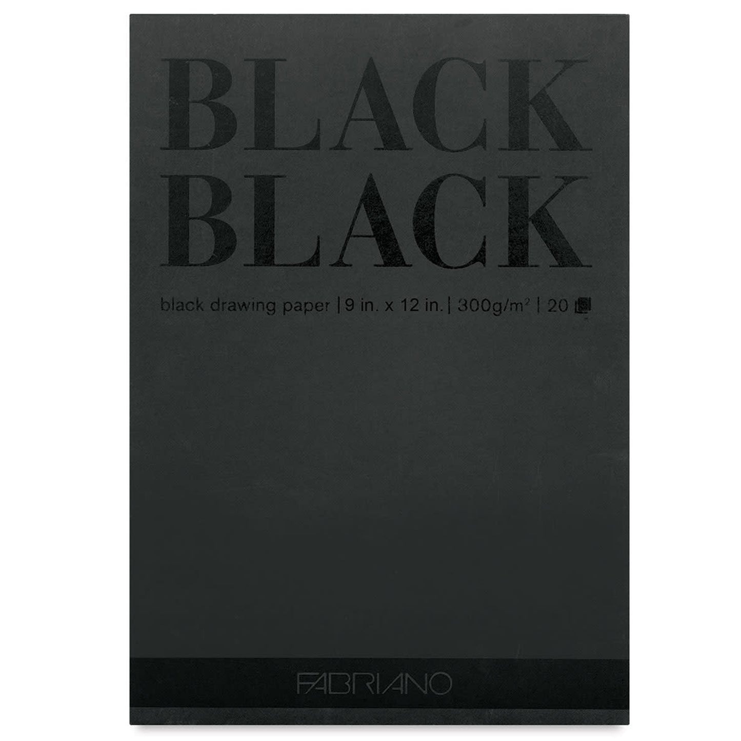 fabriano black black paged 9 x 12inch sketch book