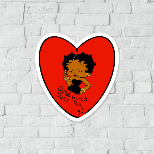Decorative sticker of cartoon 'Betty Boop'.