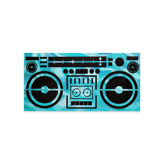 Aerosol painted canvas by graffiti artist SAINTS.