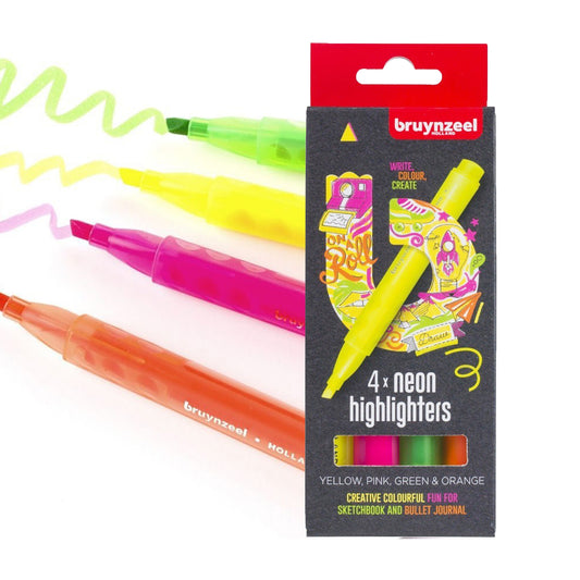 Neon highlighter set bruynzeel