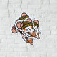 Cartoon rat with beanie sticker.
