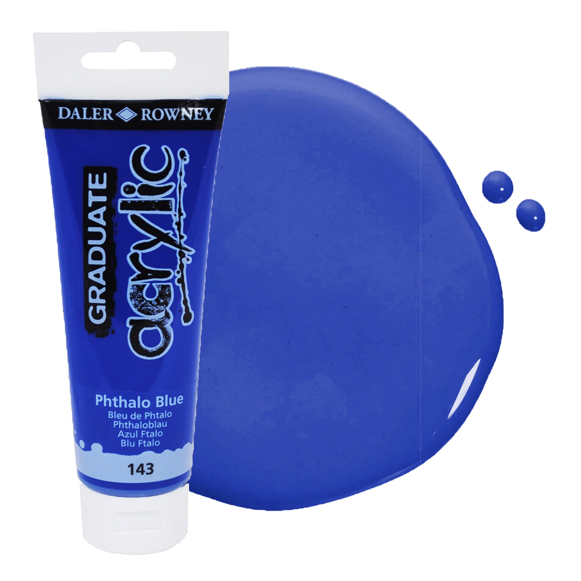 Daler & Rowney beginner's deep blue acrylic paint tube