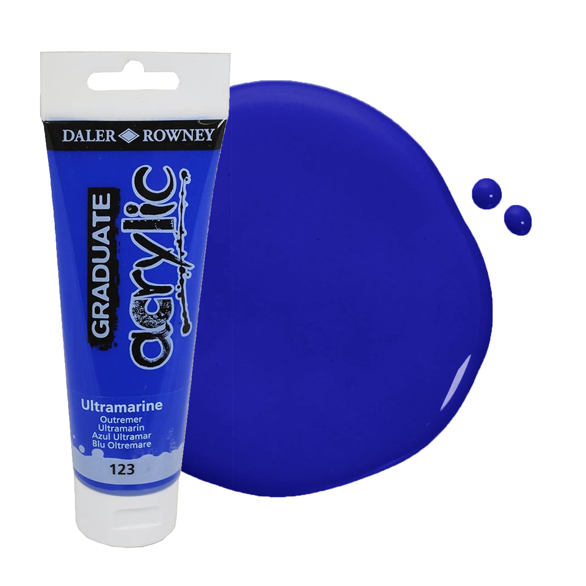 Daler & Rowney beginner's blue acrylic paint tube