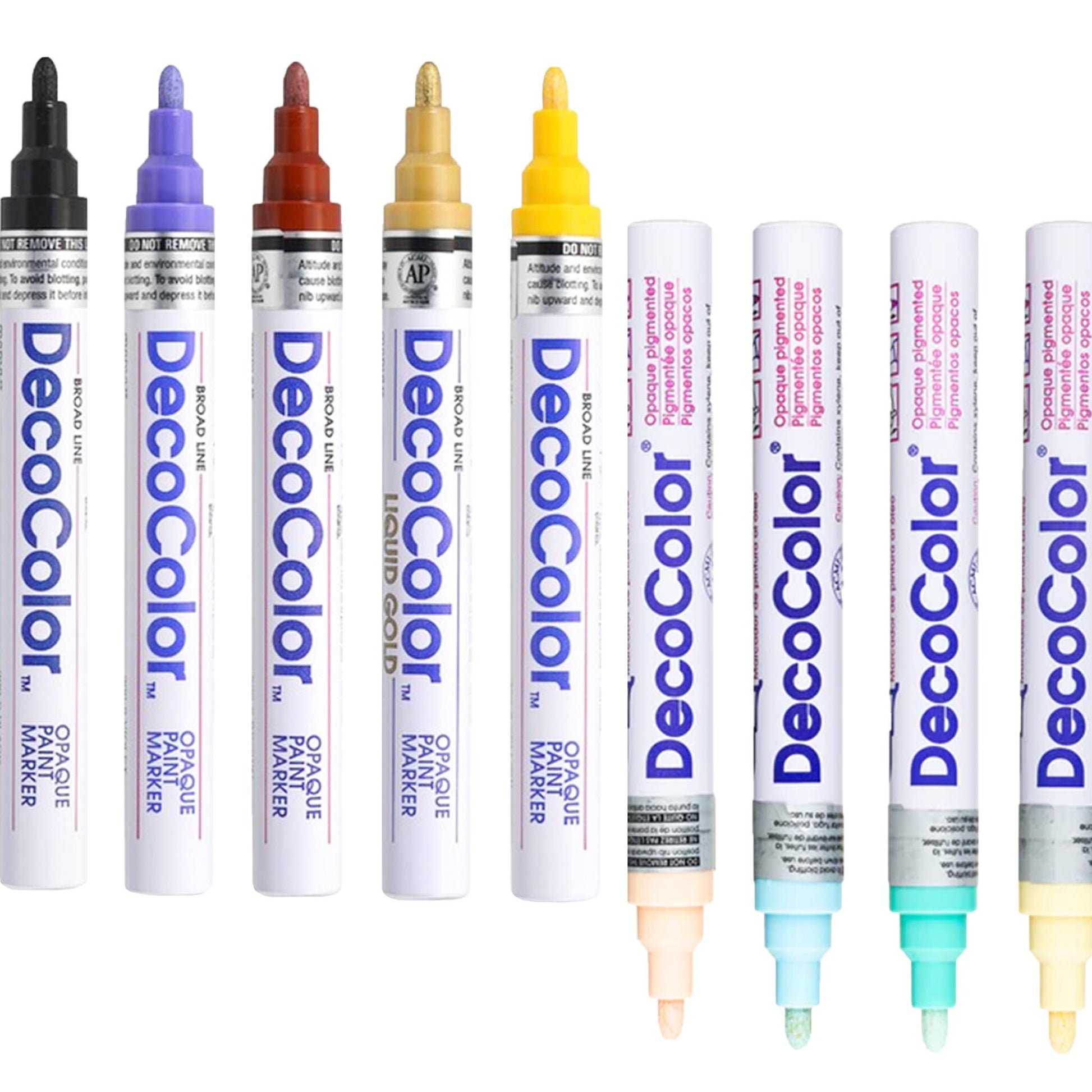 Deco Color artist paint markers in various colors.
