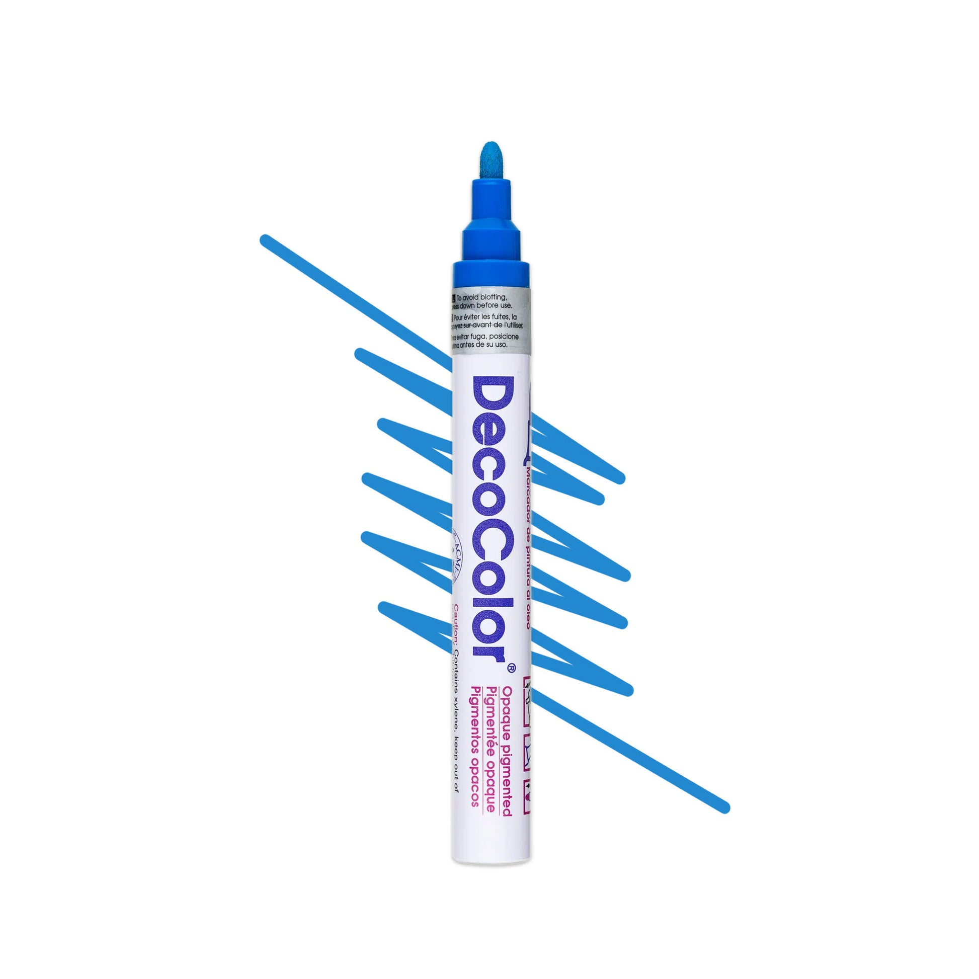 Deco Color artist paint markers in true blue. 