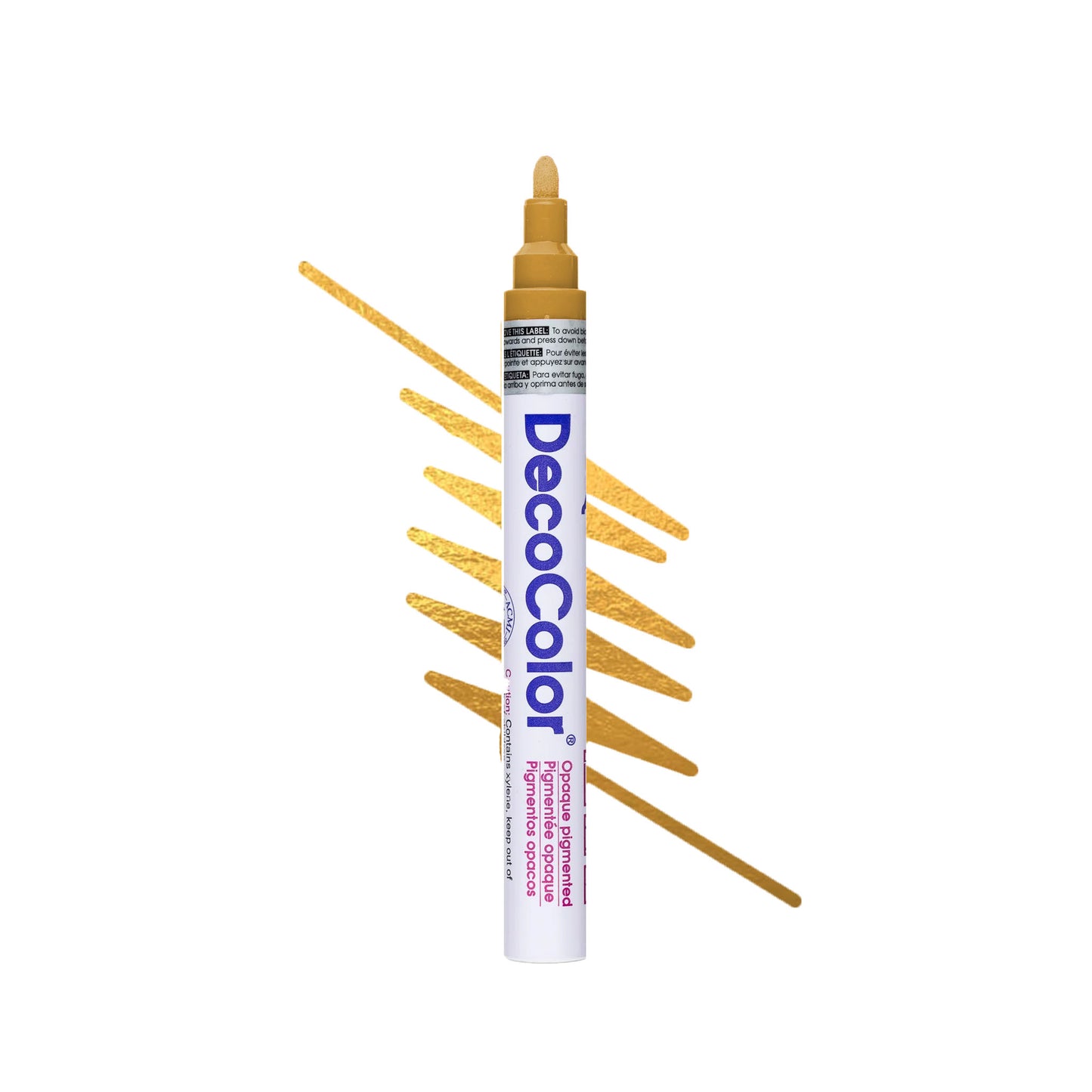 Deco Color artist paint markers in metallic gold.