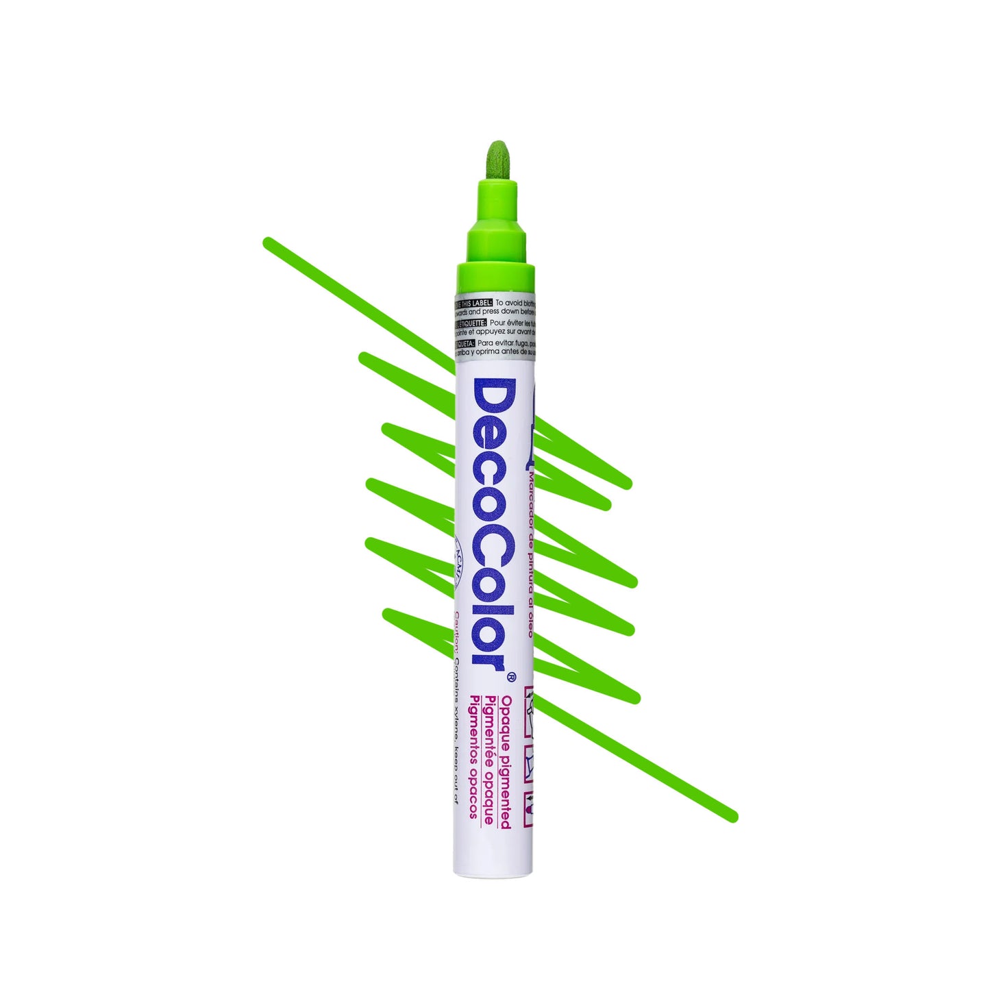 Deco Color artist paint markers in light green.