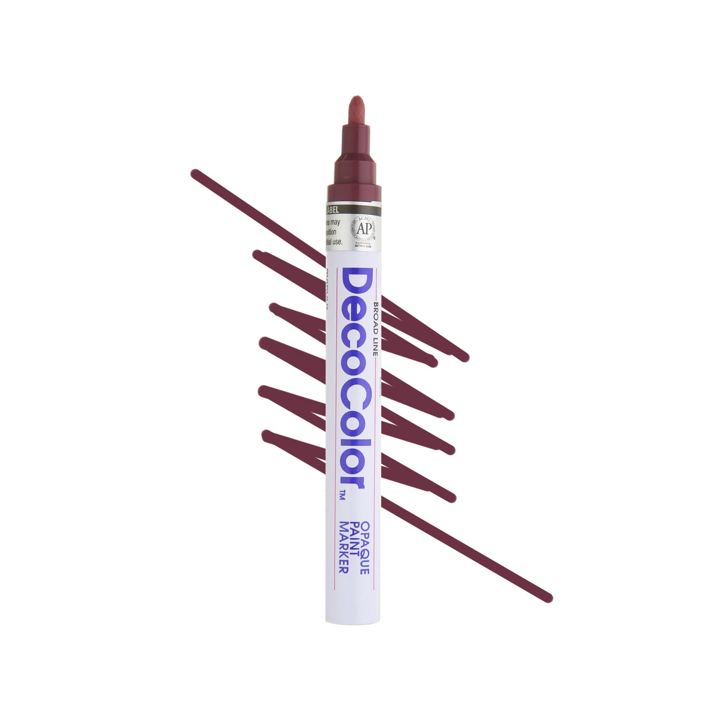 Deco Color artist paint markers in plum red.