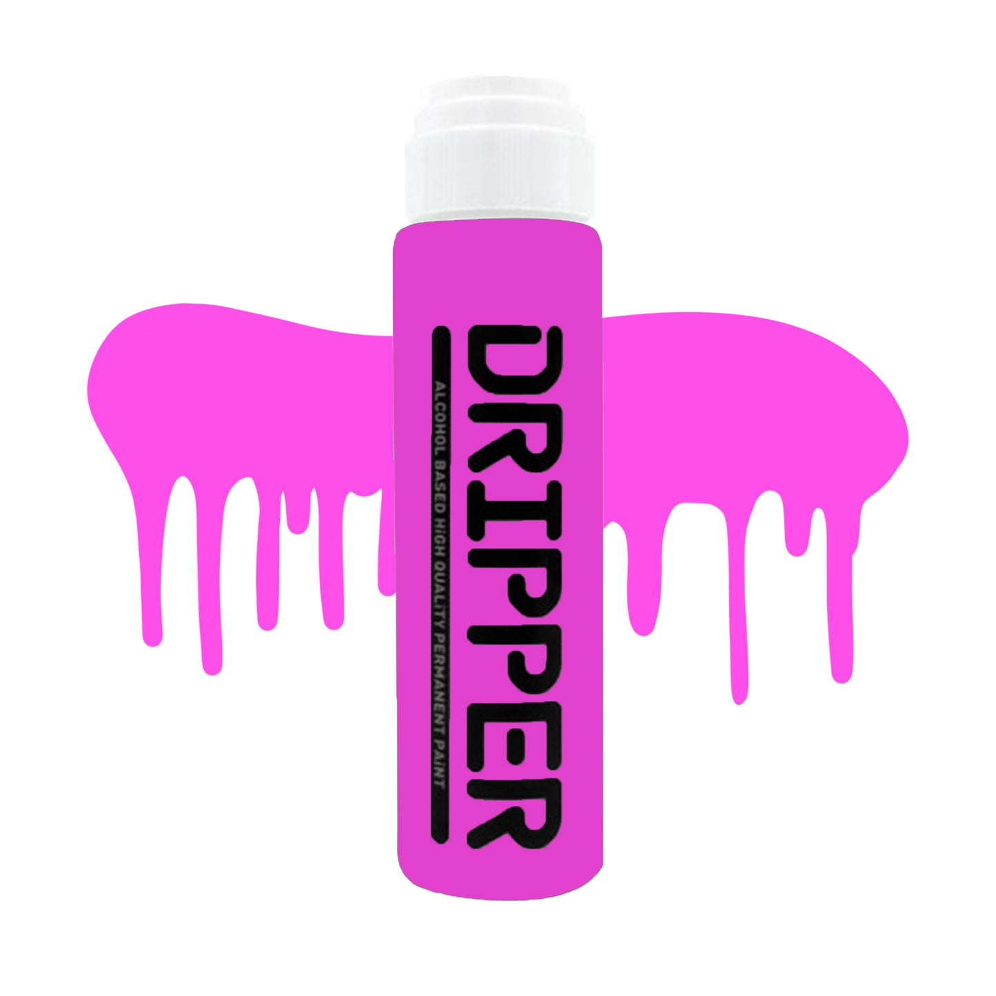 Dope Paint, Graffiti Squeeze Dripper Mop Marker in fluorescent pink.