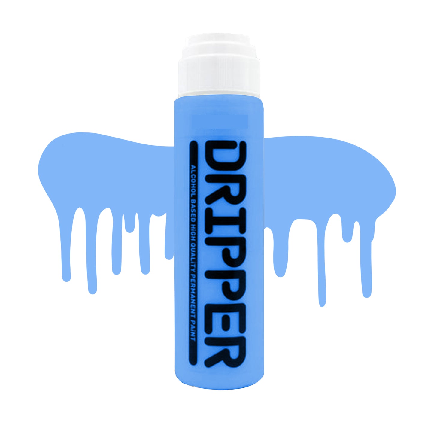 Dope Paint, Graffiti Squeeze Dripper Mop Marker in light blue.
