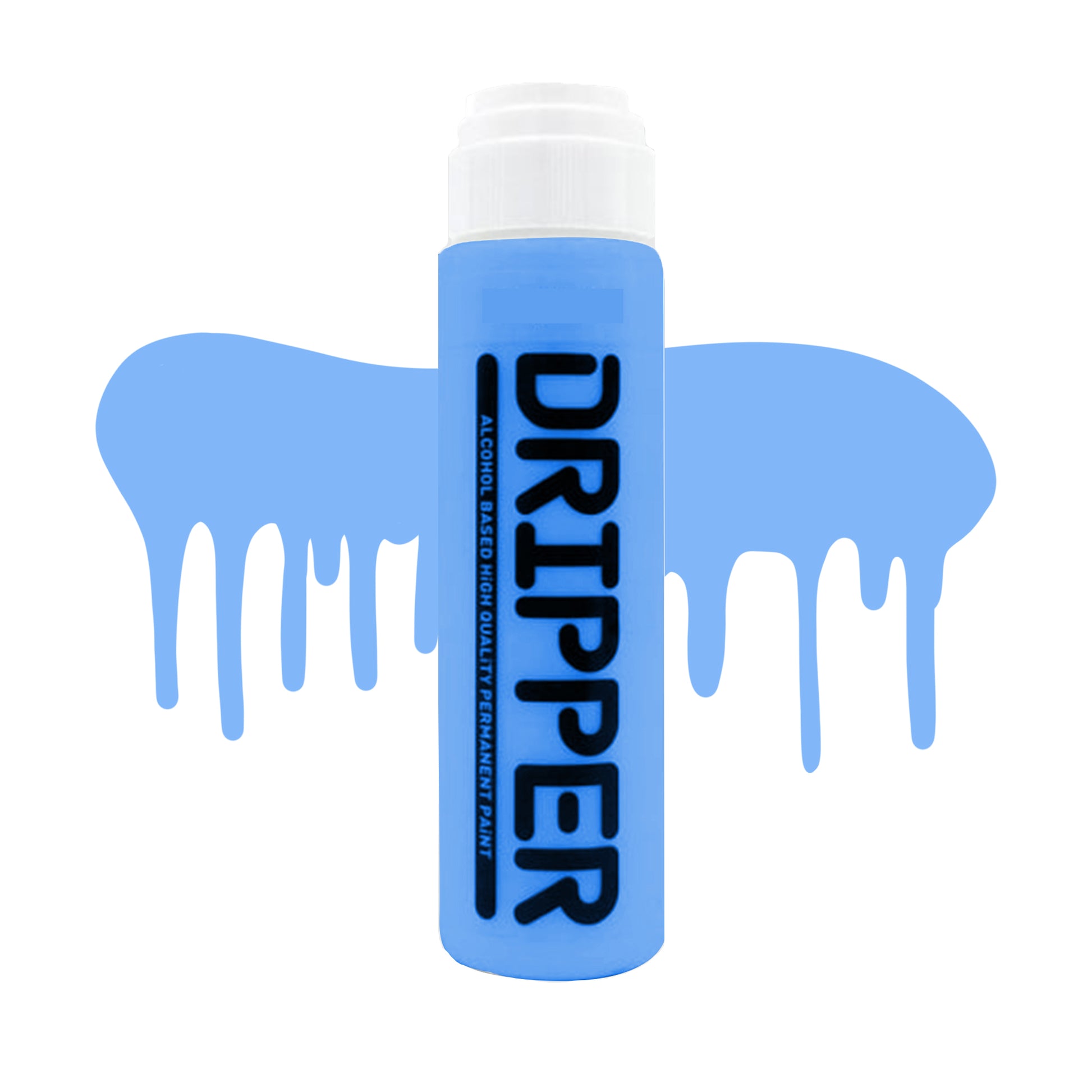 Dope Paint, Graffiti Squeeze Dripper Mop Marker in light blue.