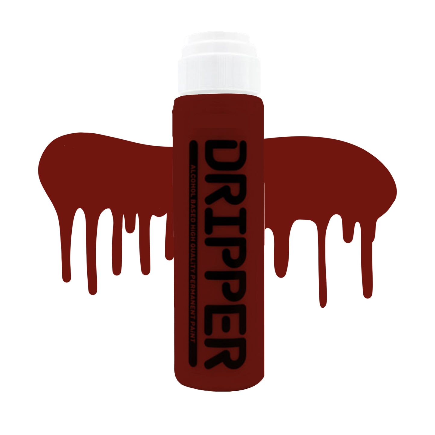 Dope Paint, Graffiti Squeeze Dripper Mop Marker in red brown.