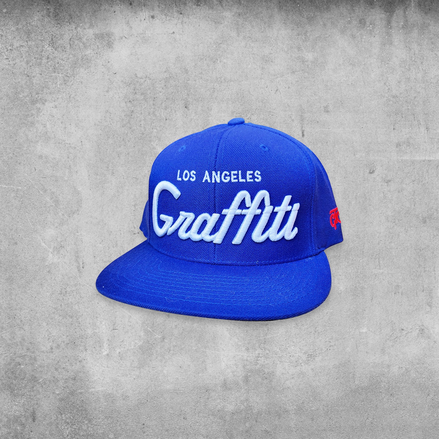 Graffiti the city branded 'Los Angeles Graffiti' flat bill hat in dodger blue