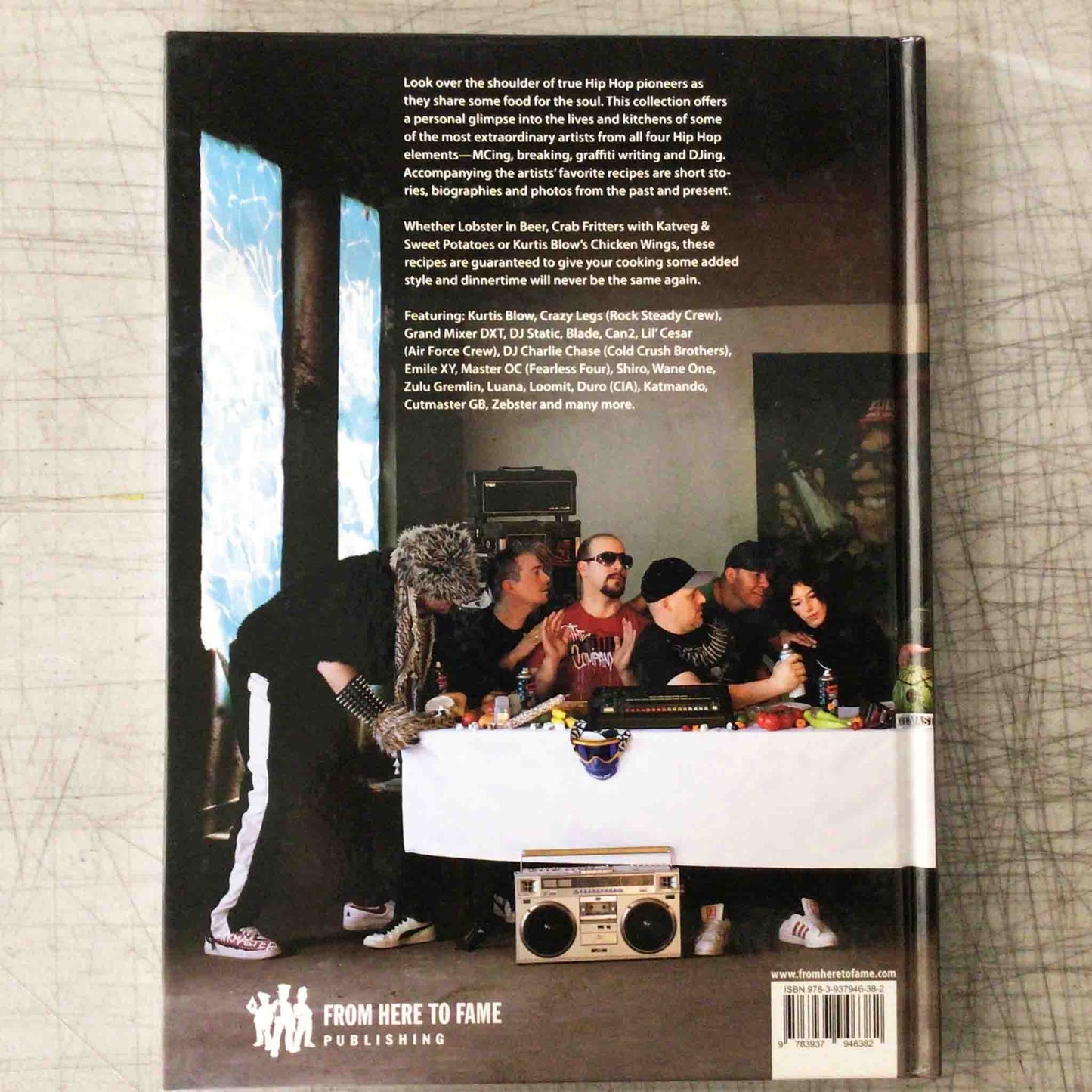 the backside of the Hip Hop Cookbook Four elements cooking by Cutmaster GB