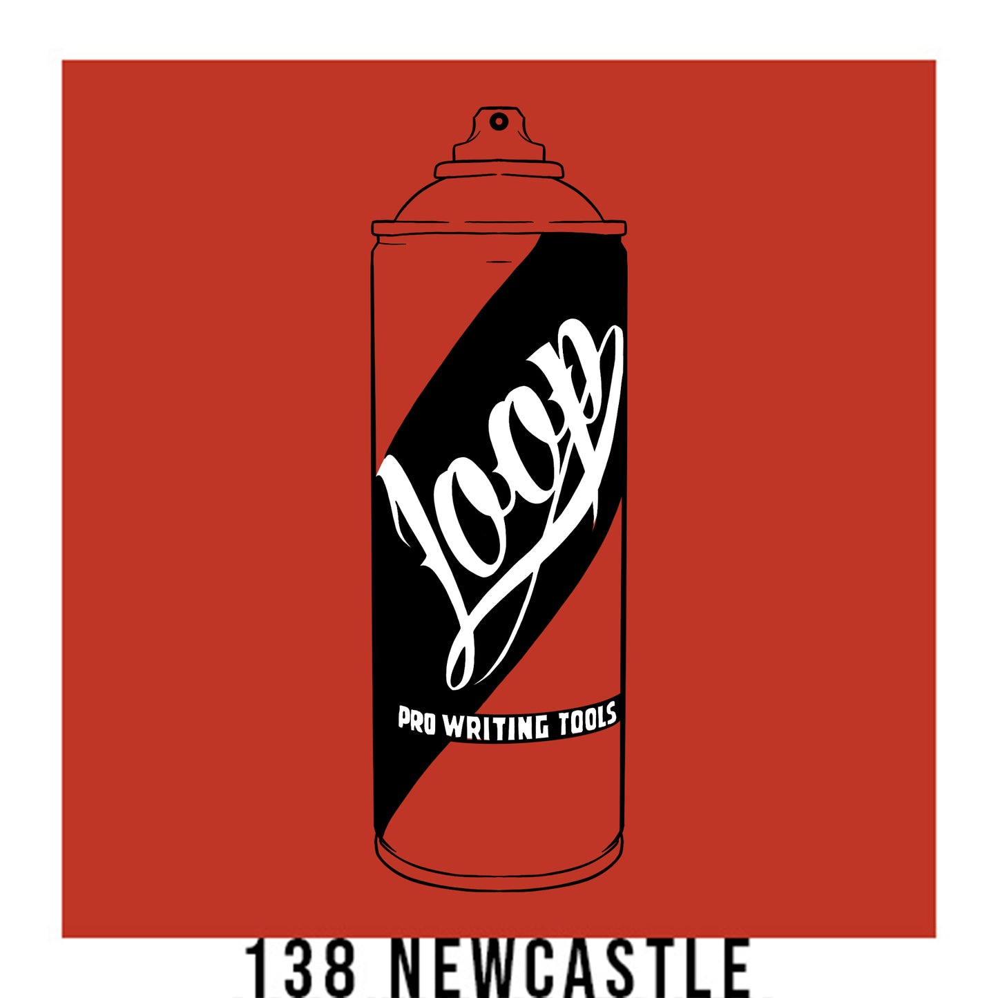 Loop colors artist spray paint in newcastle red orange.
