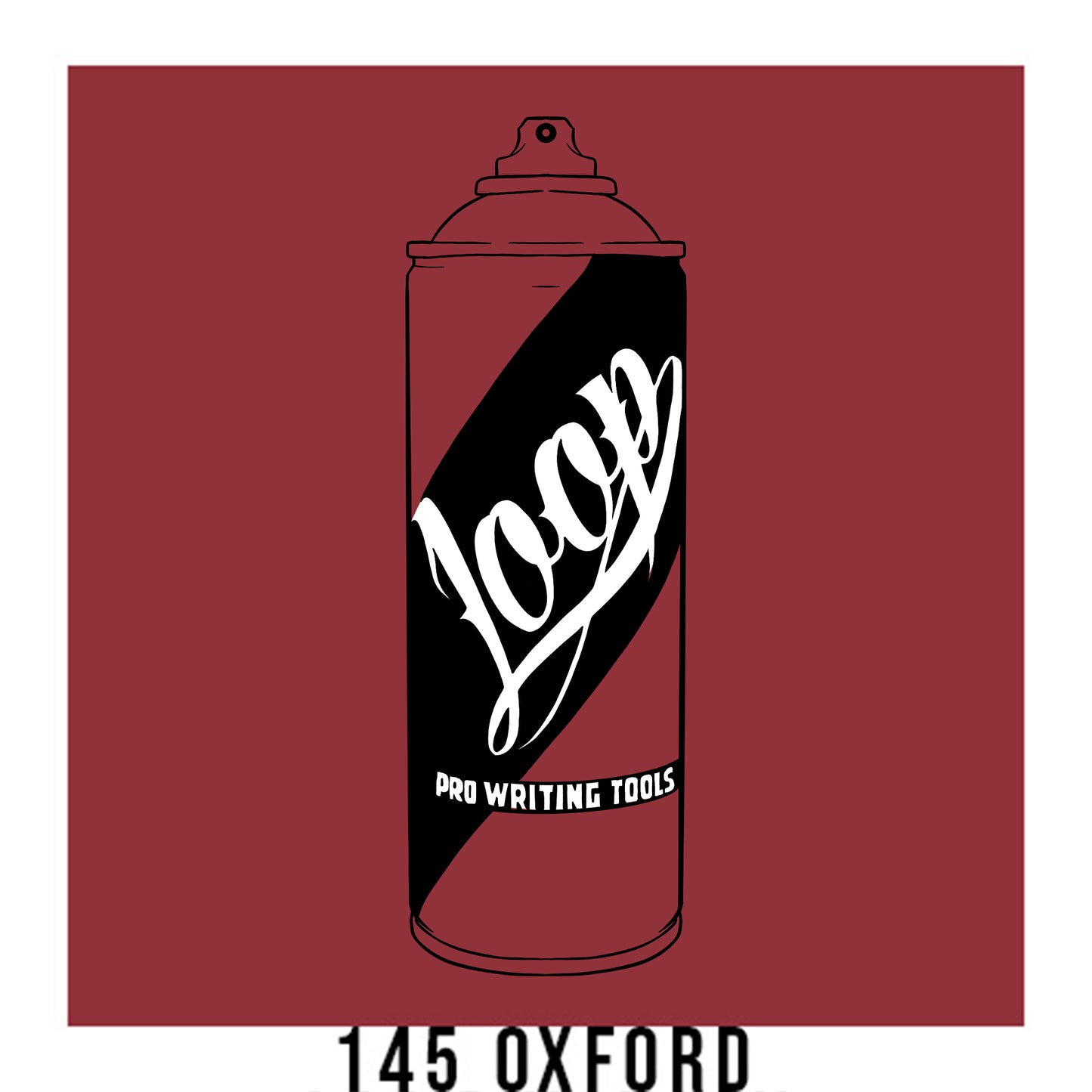 Loop colors artist spray paint in Oxford red.