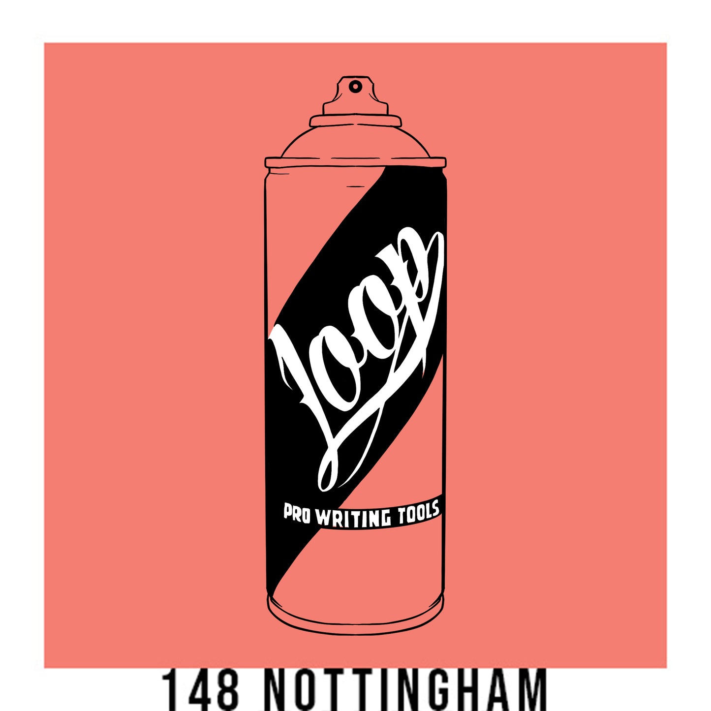 Loop colors artist spray paint in Nottingham pink.