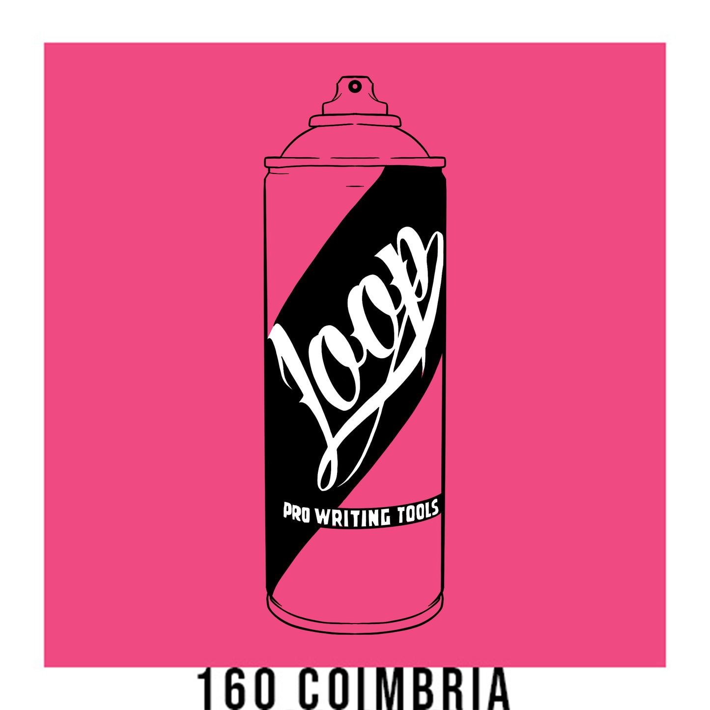 Loop colors artist spray paint in Coimbria pink.