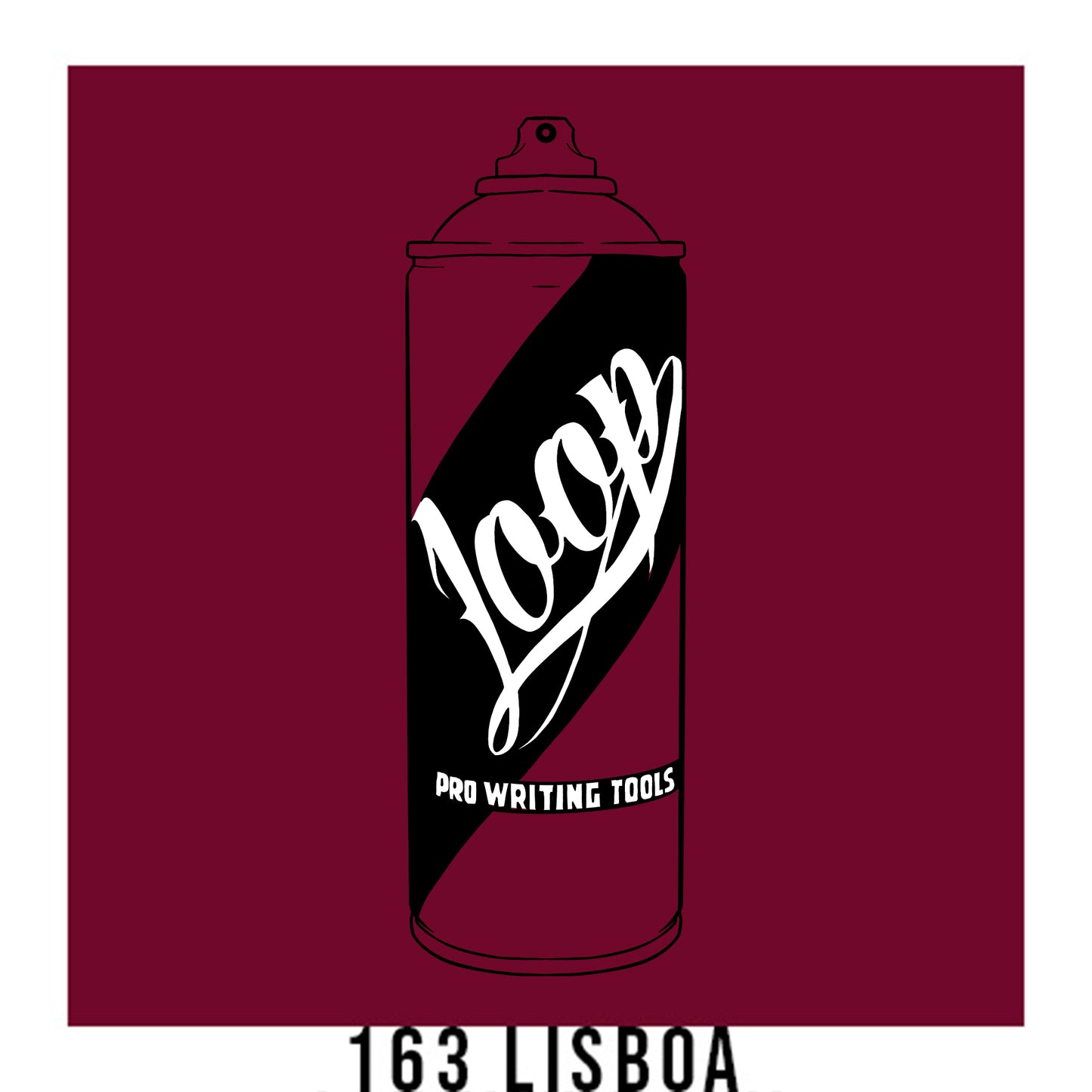 Loop colors artist spray paint in Lisboa red pink.