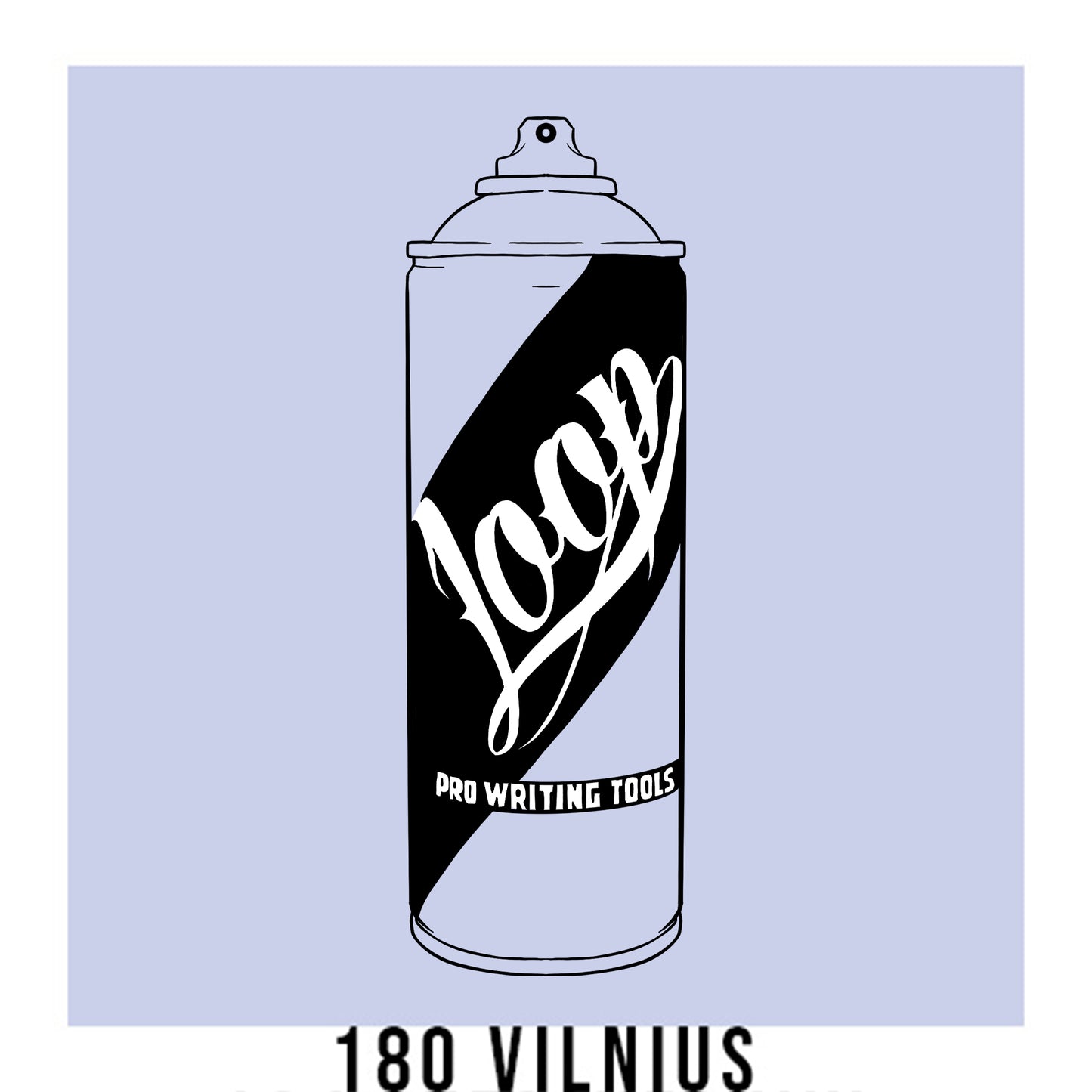Loop colors artist spray paint in Vilinus violet.