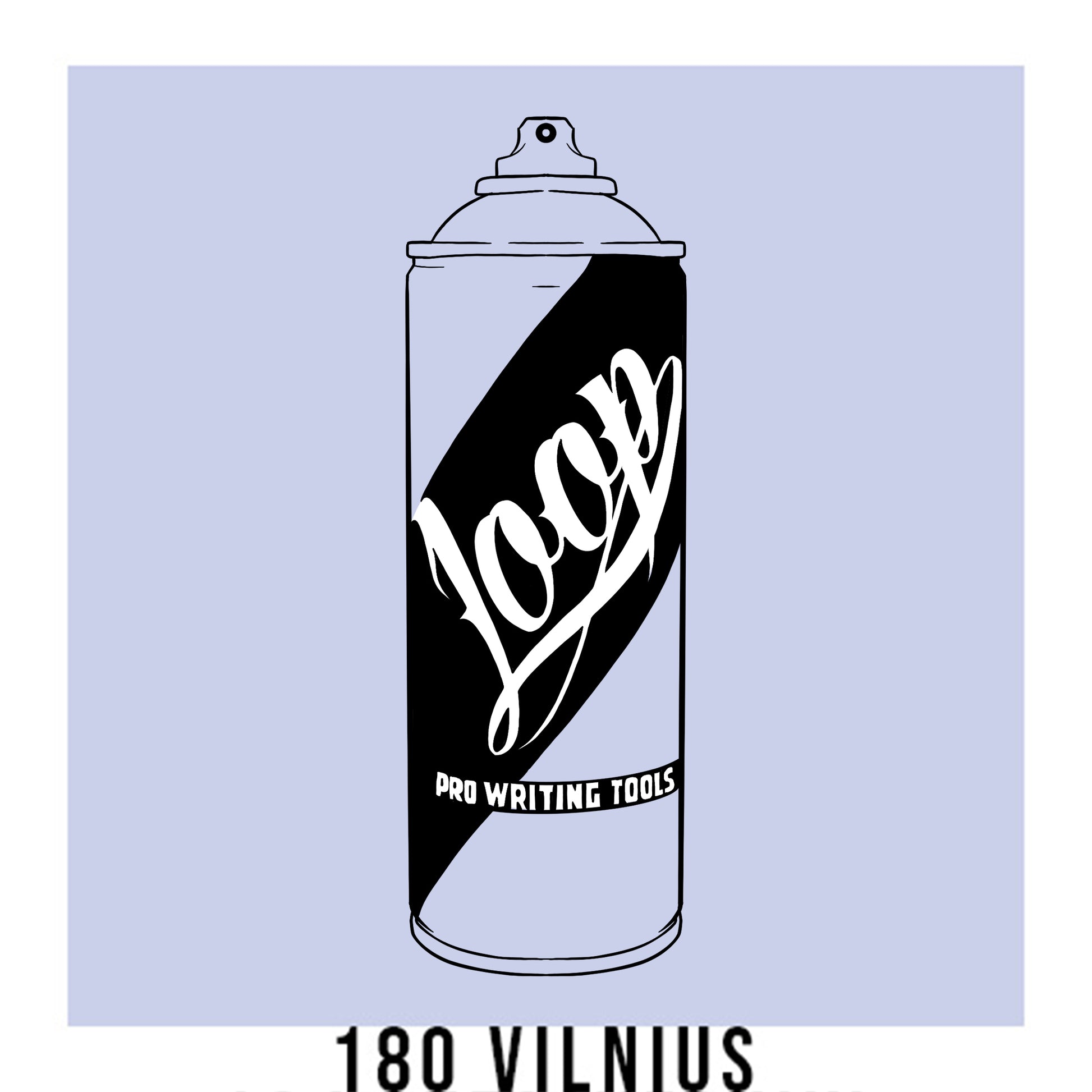 Loop colors artist spray paint in Vilinus violet.