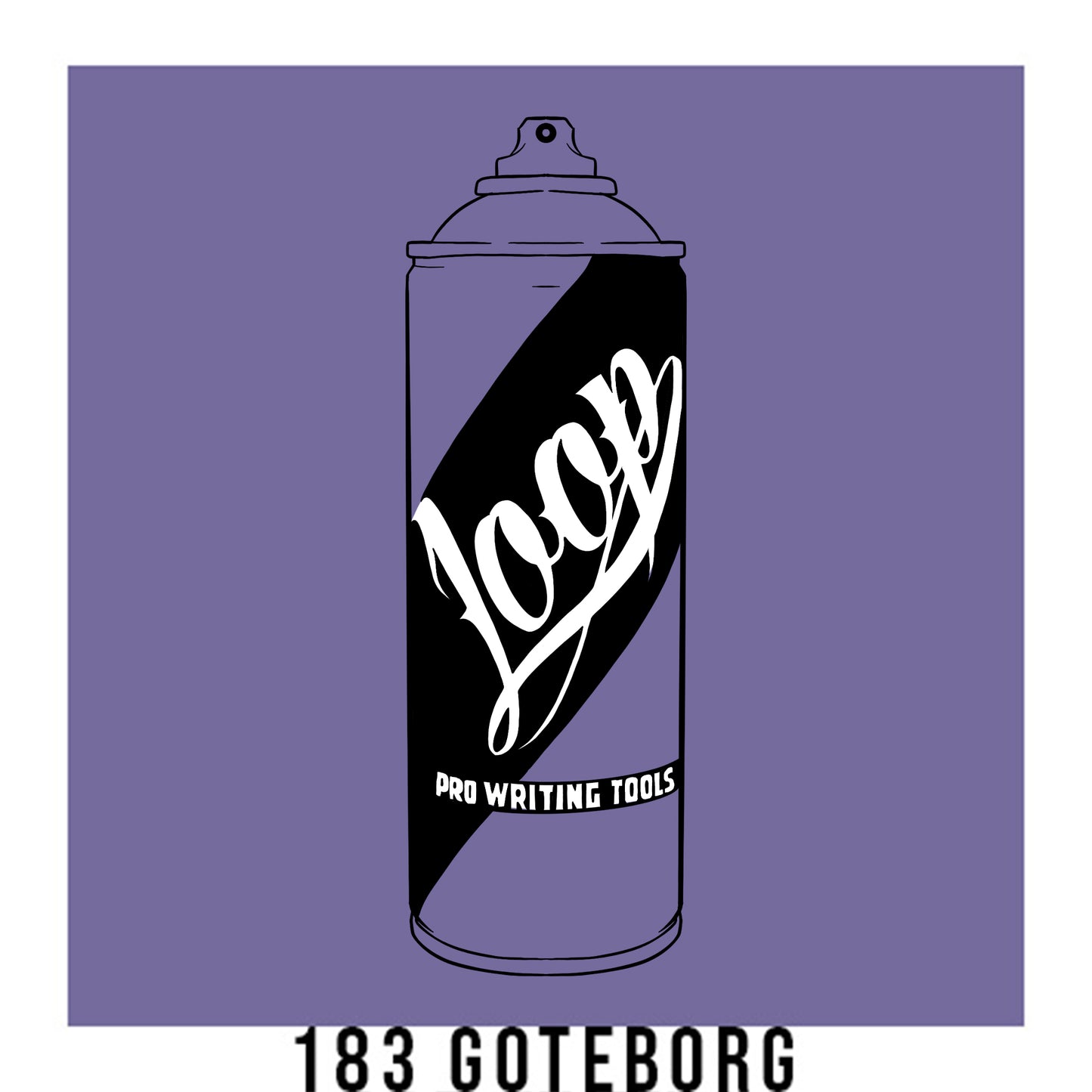 Loop colors artist spray paint in Goteborg violet.