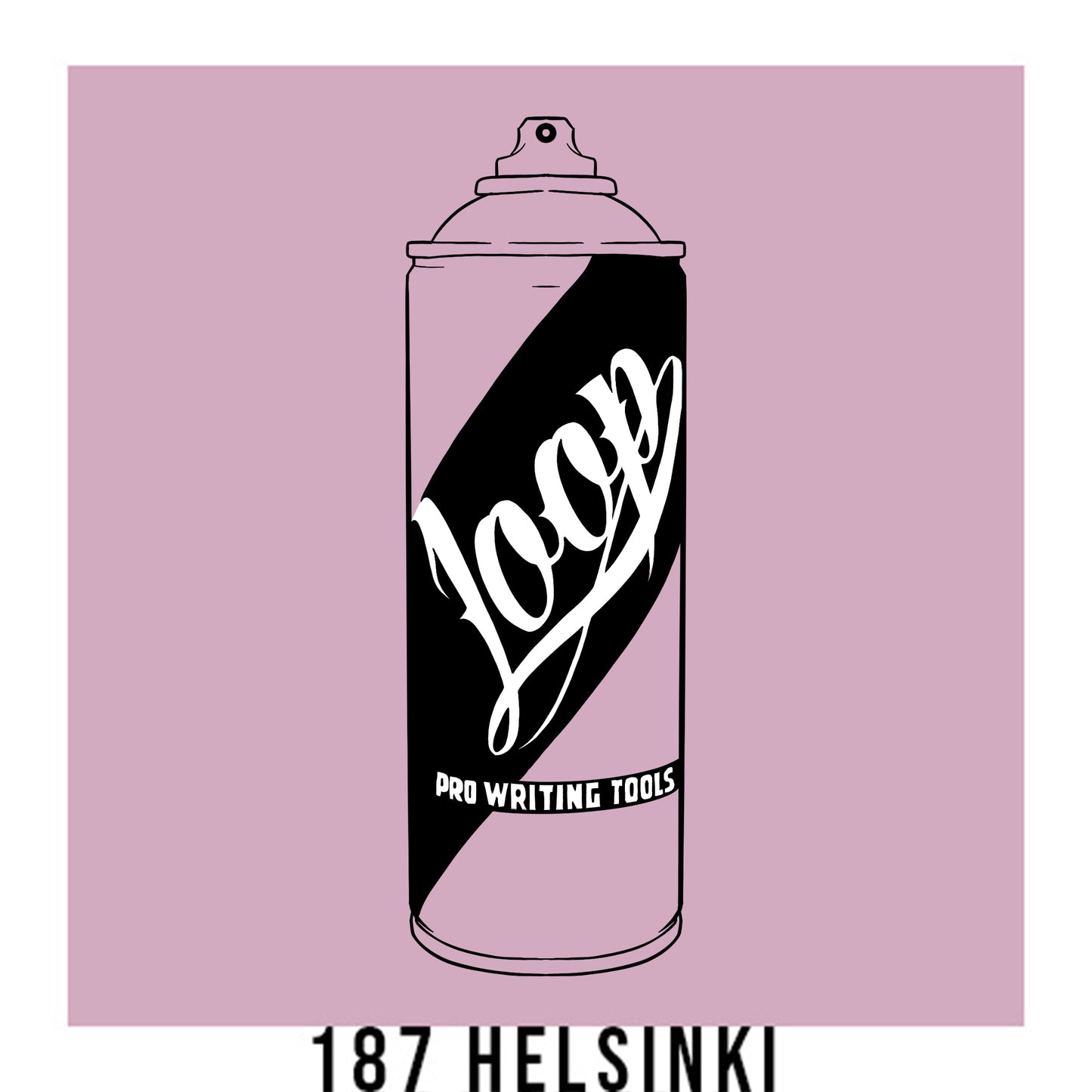 Loop colors artist spray paint in Helsinki pastel purple.
