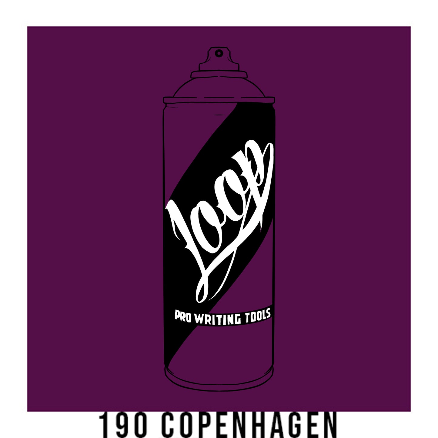 Loop colors artist spray paint in Copenhagen dark purple.