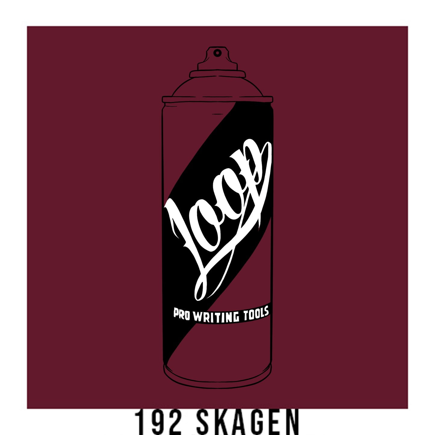 Loop colors artist spray paint in Sakgen red.