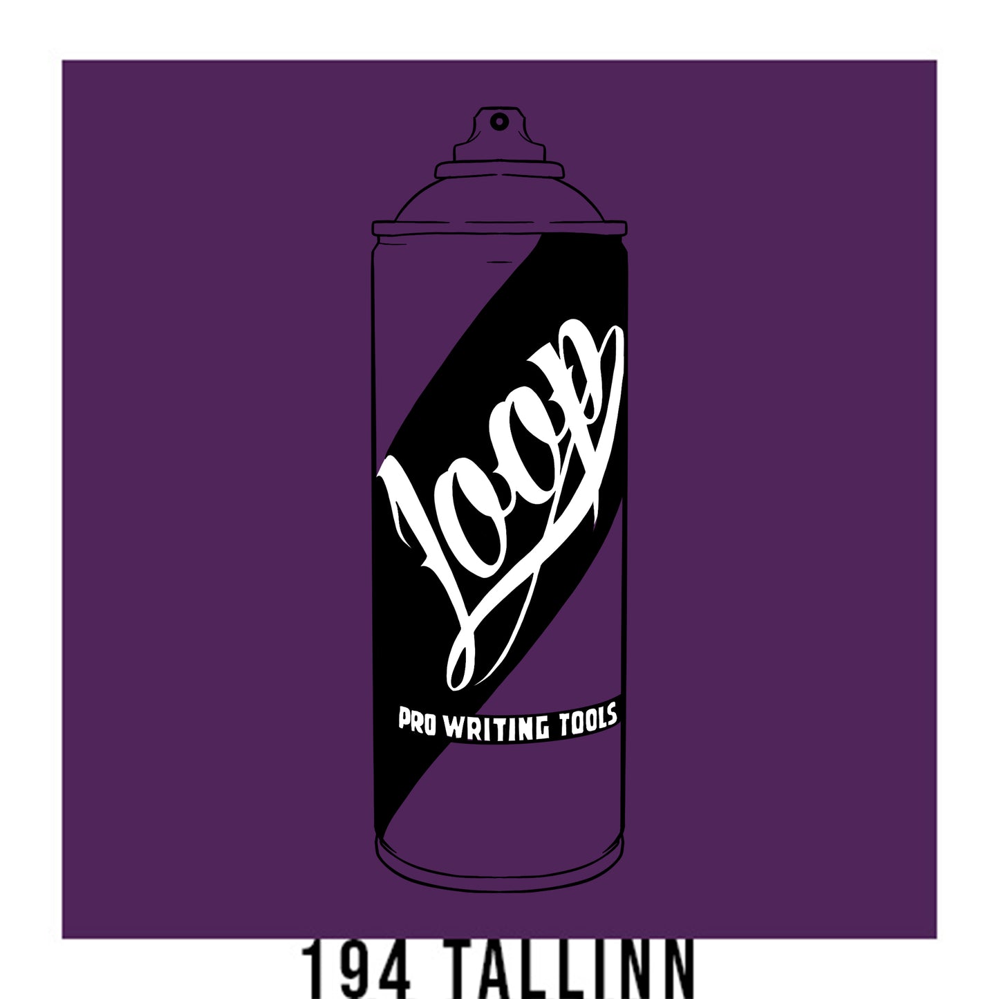Loop colors artist spray paint in Tallin purple.