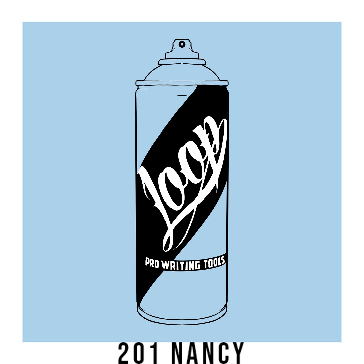 Loop colors artist spray paint in Nancy pastel blue.