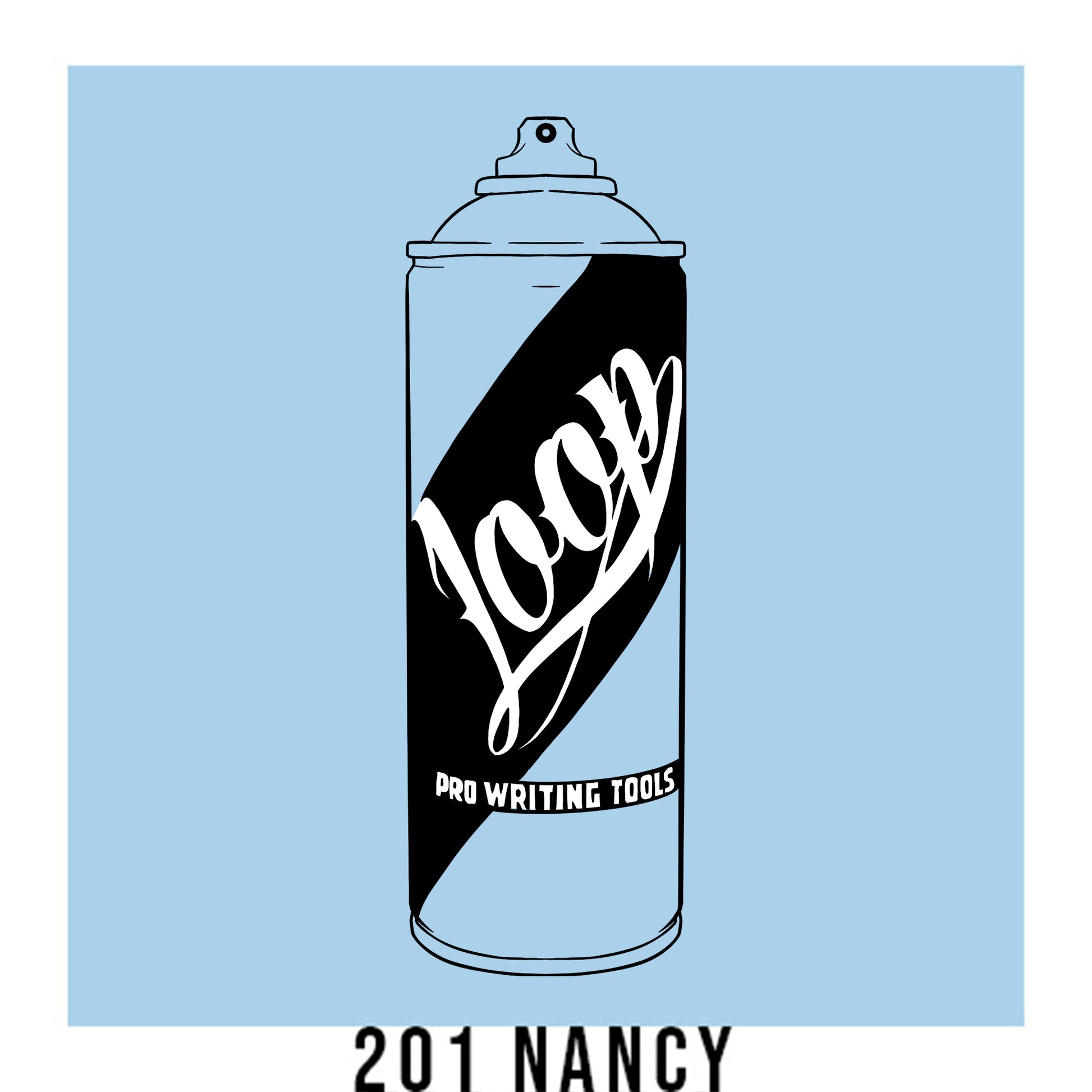 Loop colors artist spray paint in Nancy pastel blue.