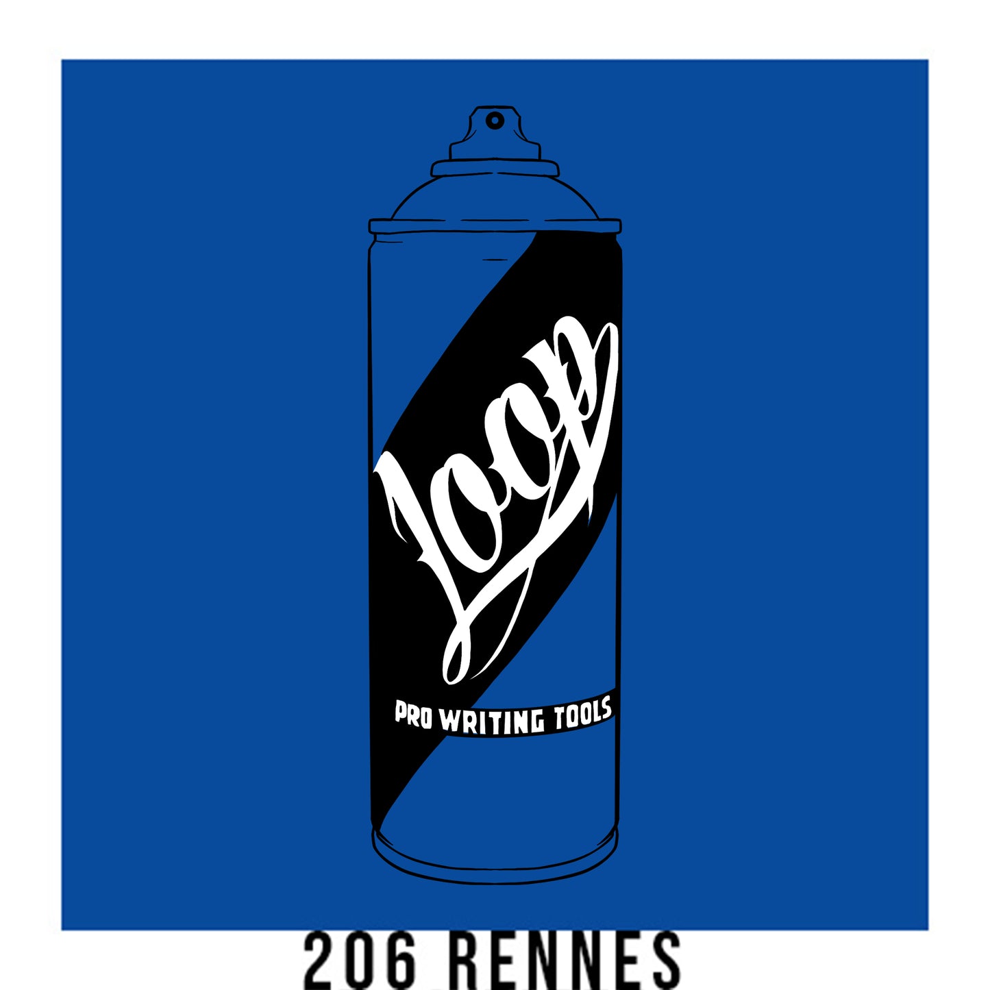 Loop colors artist spray paint in Rennes medium blue.