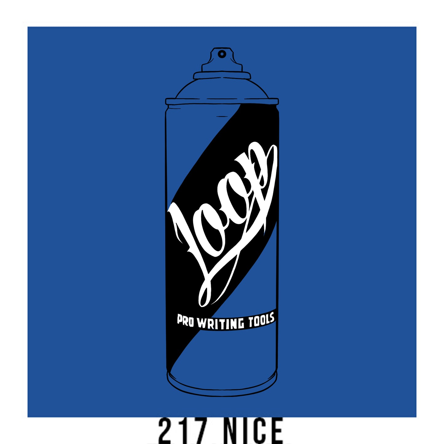 Loop colors artist spray paint in Nice true blue.