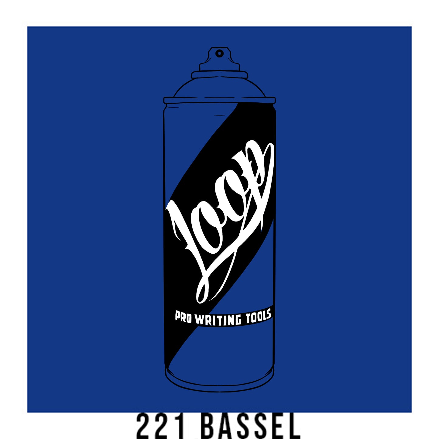 Loop colors artist spray paint in Bassel dark blue.