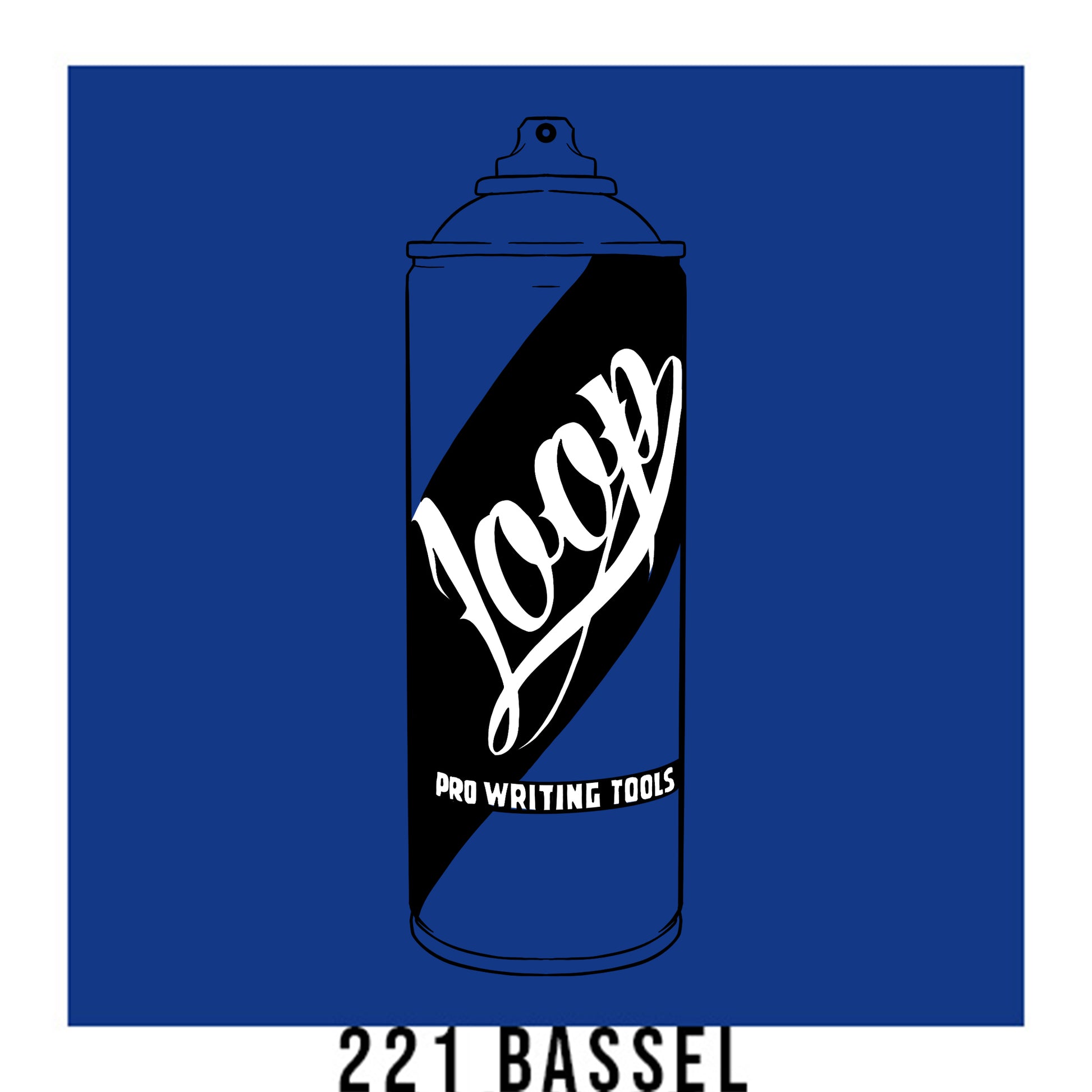 Loop colors artist spray paint in Bassel dark blue.