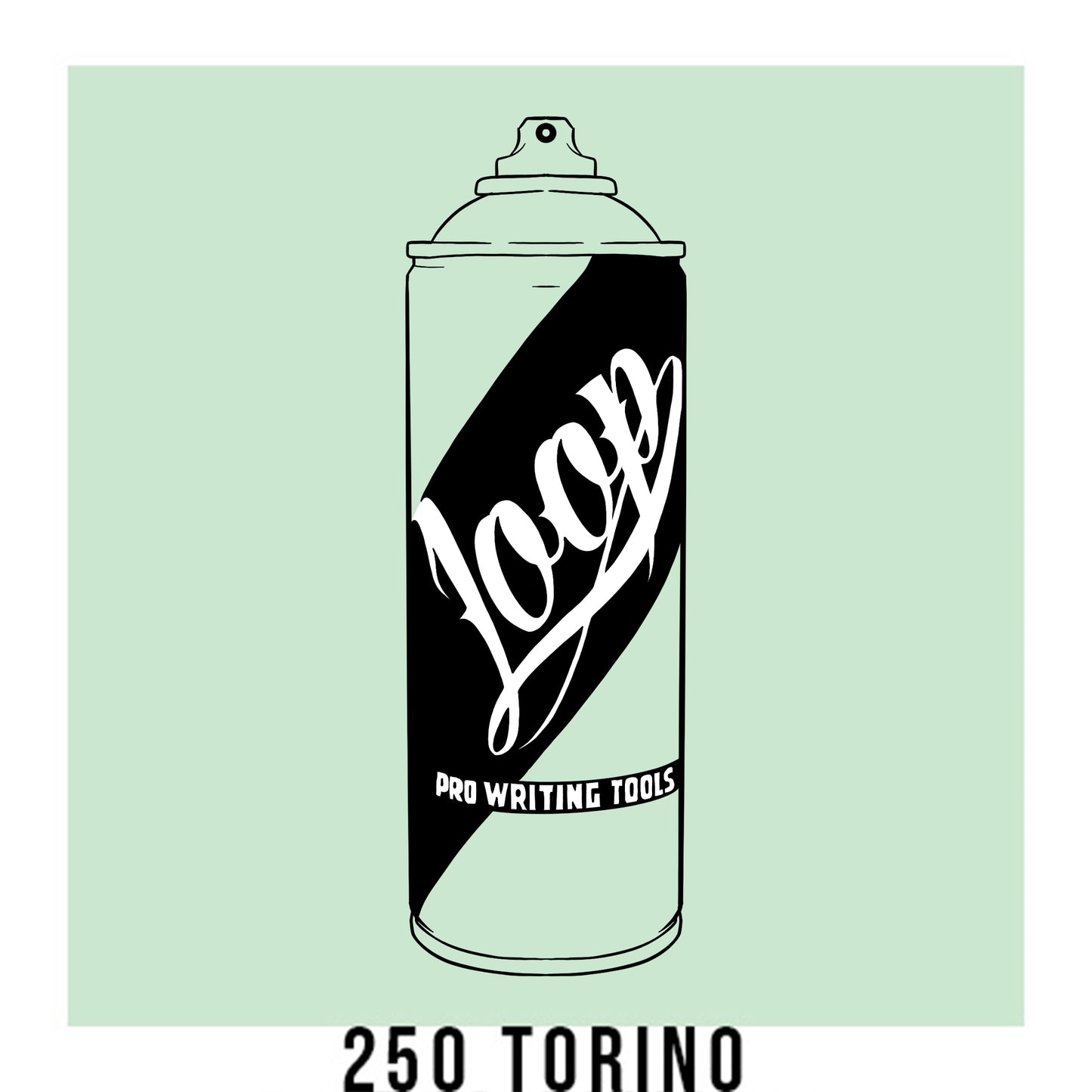 Loop colors artist spray paint in Torino Blue.
