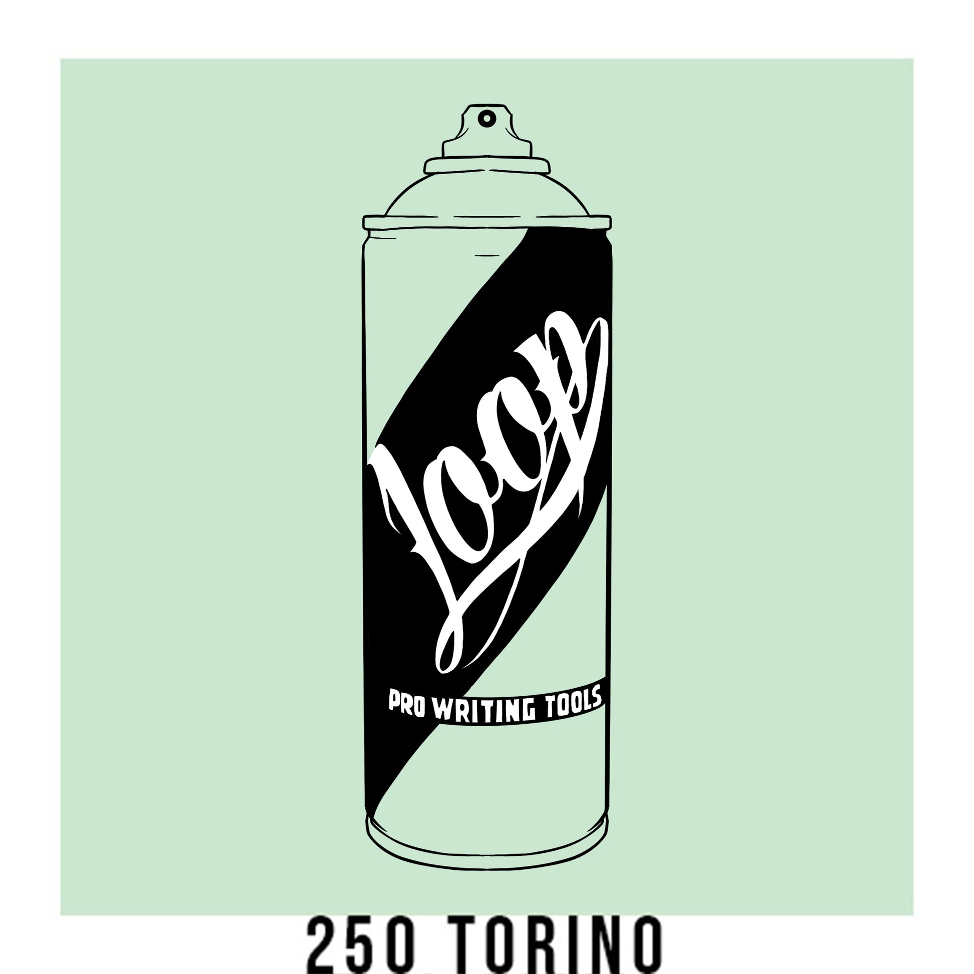 Loop colors artist spray paint in Torino Blue.