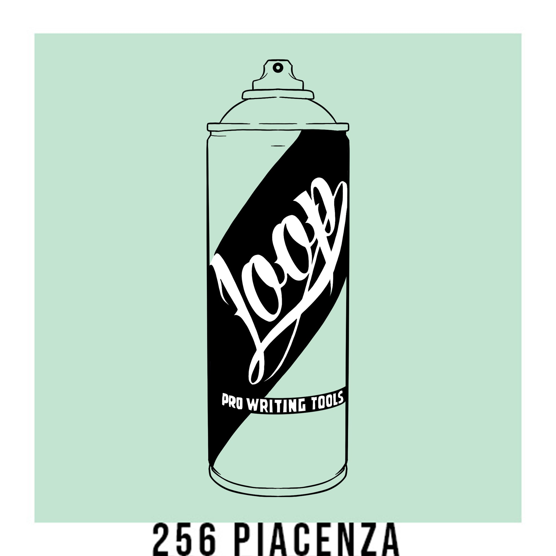 Loop colors artist spray paint in Piacenza pastel green.