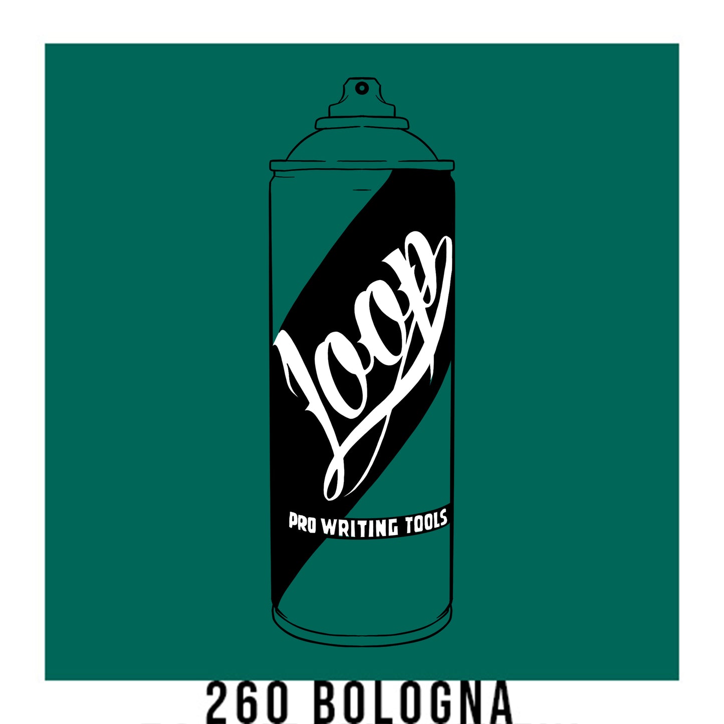 Loop Colors spray paint can in the color Bologna green