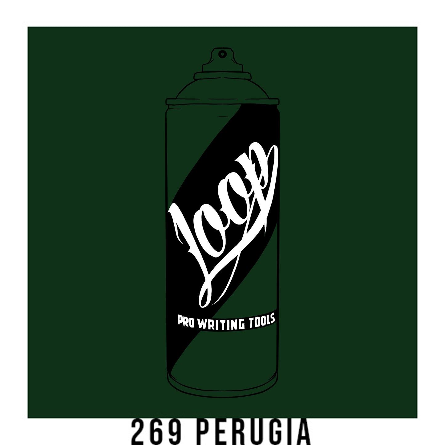 Loop Colors spray paint can in the color Perugia dark green
