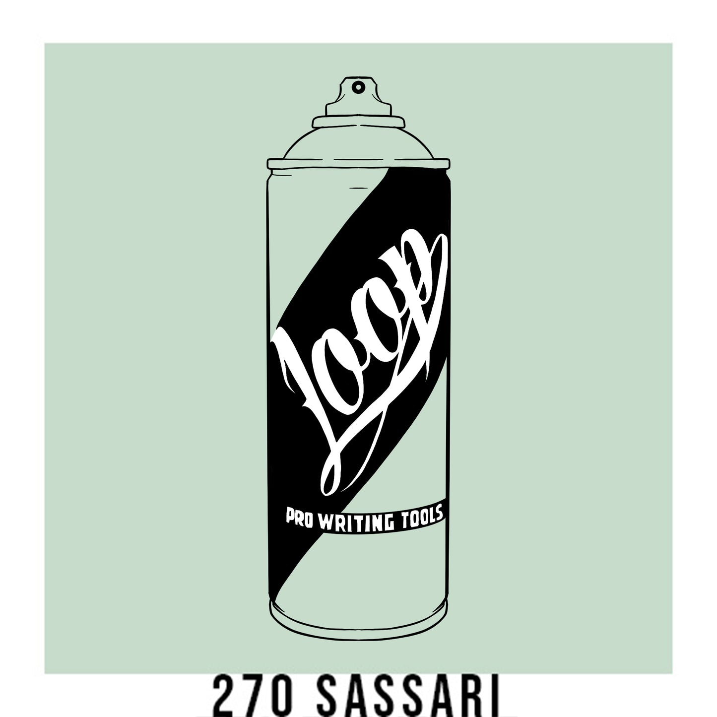 Loop Colors spray paint can in the color Sassari pastel green