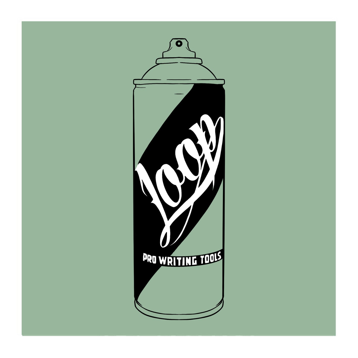 Loop Colors spray paint can in the color Messinia green
