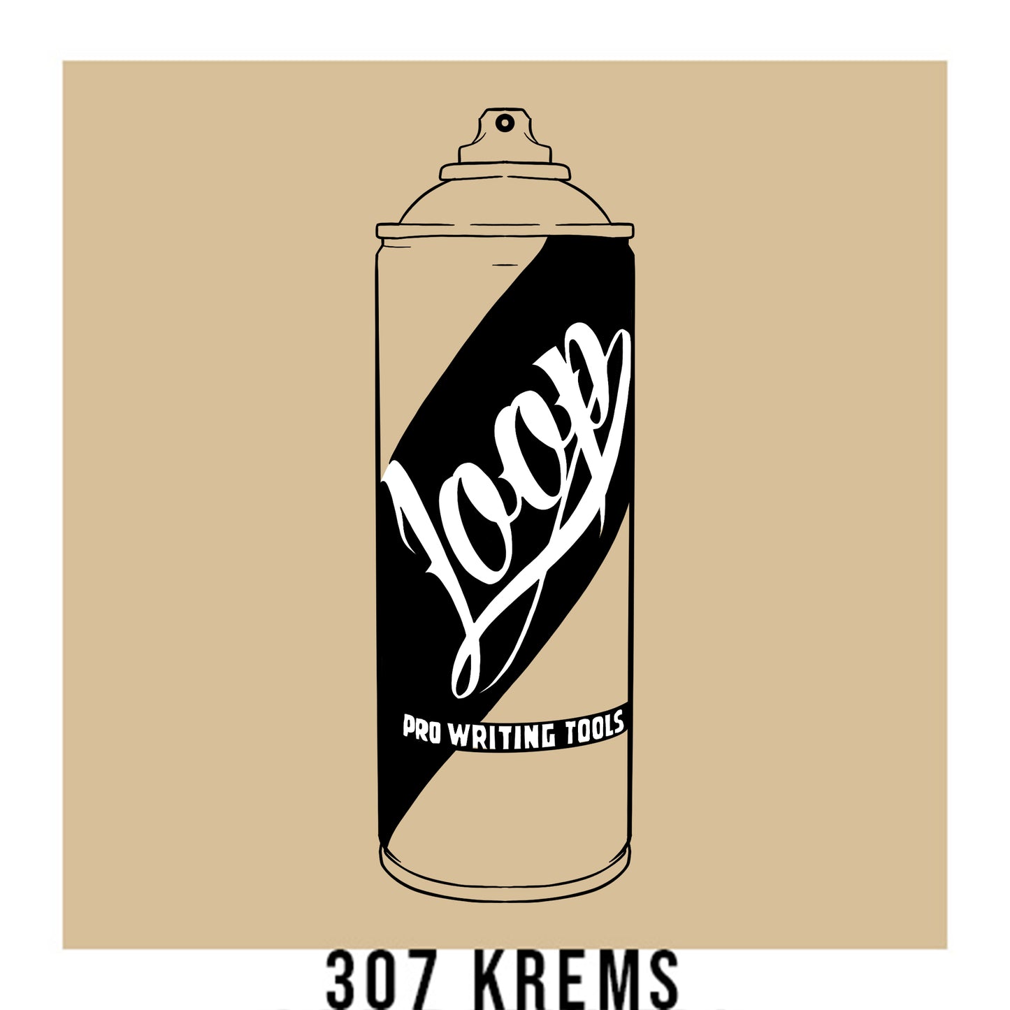 Loop Colors spray paint can in the color Krems beige