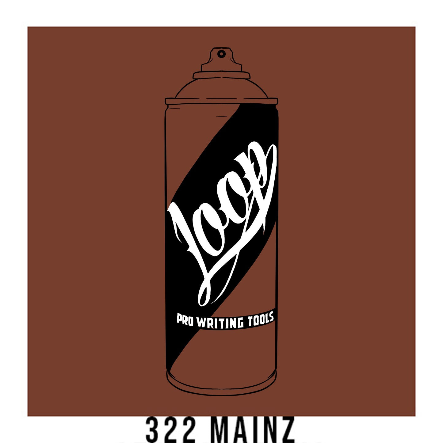 Loop Colors spray paint can in the color Mainz brown