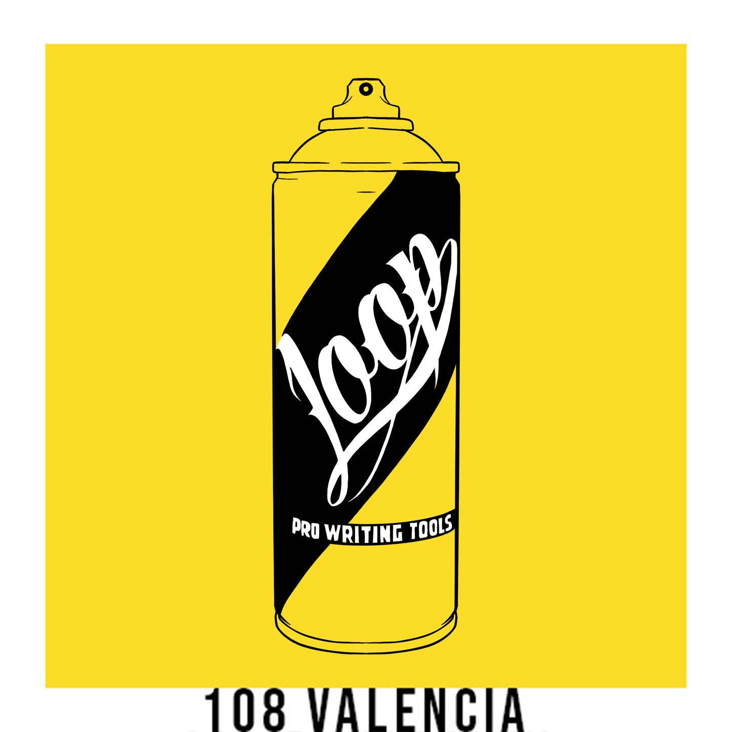Loop colors artist spray paint in Valencia yellow
