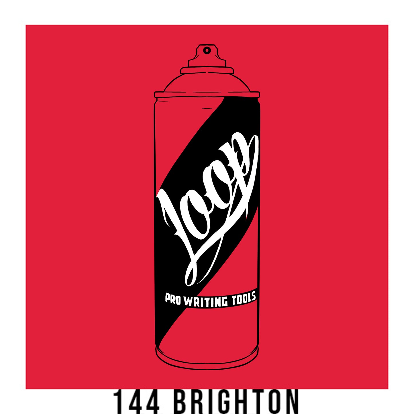 Loop colors artist spray paint in Brighton red.