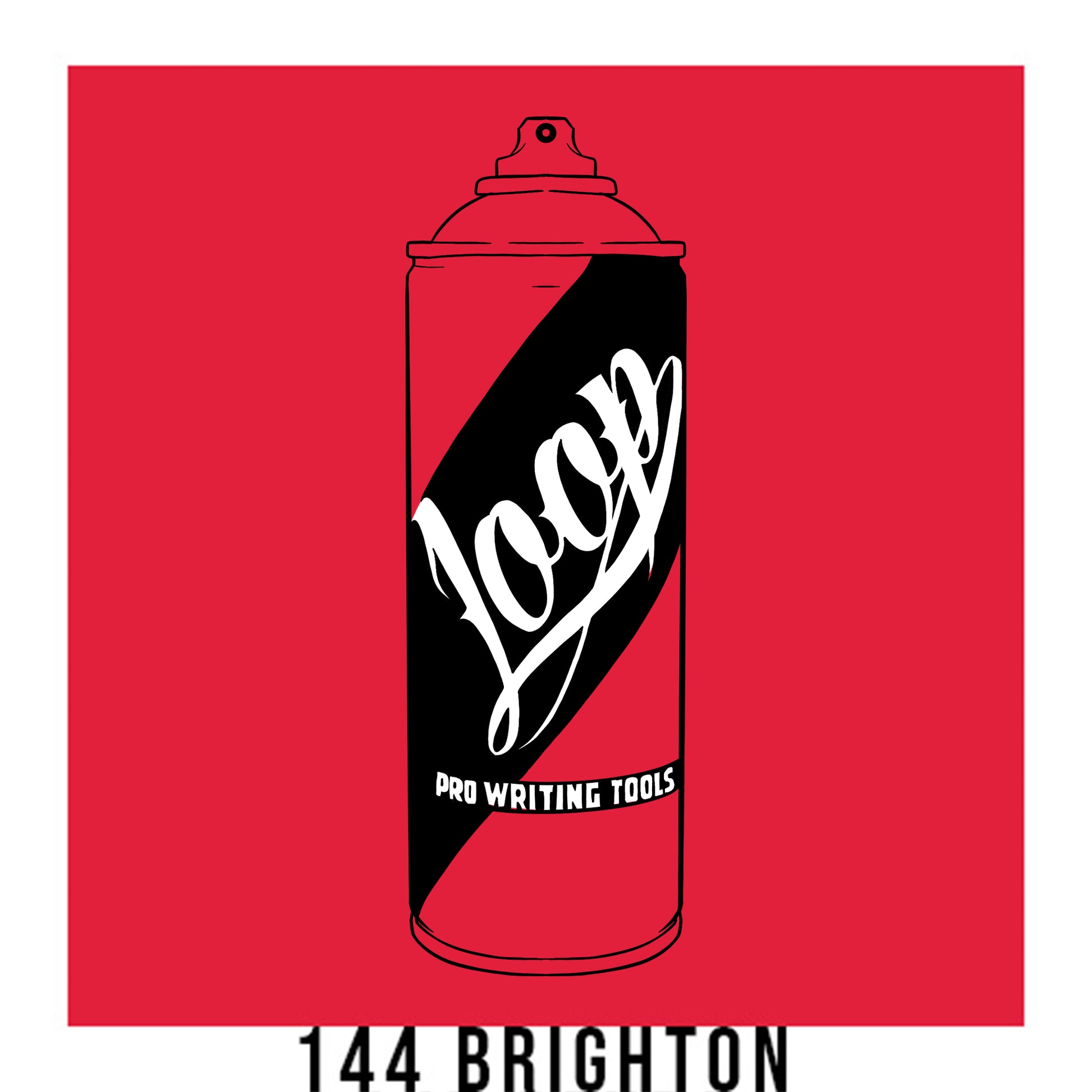Loop colors artist spray paint in Brighton red.